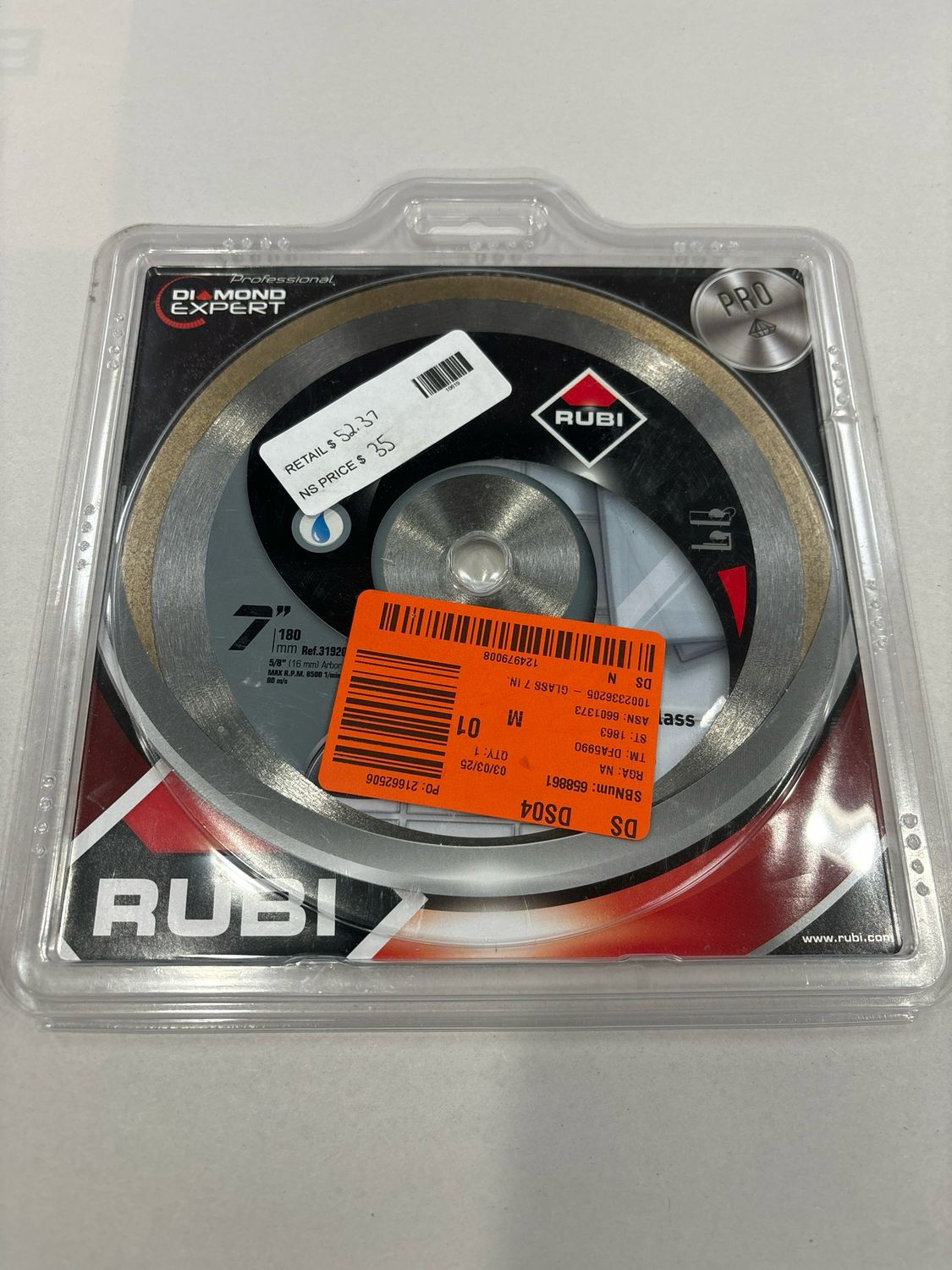 Rubi Glass 7 in. Diamond Blade 31920