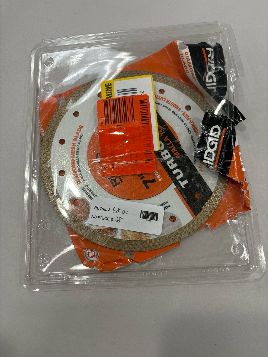 RIDGID 7 in. Turbo Mesh Rim Diamond Blade HD-CM70P.