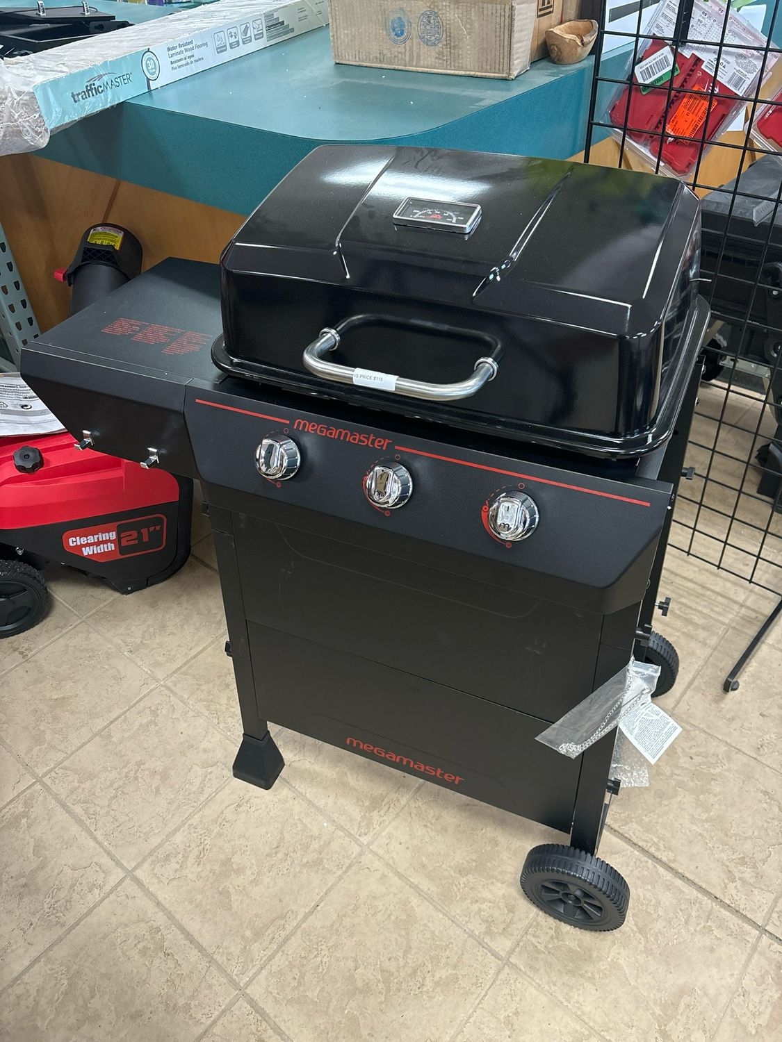 Megamaster 3-Burner Propane Gas Grill in Black 720-1066