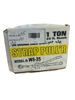 Maasdam Pow&#39;R Pull 2,000 lb. 1-Ton Capacity 25 ft. Max Lift 10:1 Leverage Web Strap Puller Come Along Tool WS-25 .