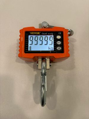 VEVOR Hanging Scale 1000KG (2200LBS) Orange Digital Industrial Heavy Duty Crane Scale with Accurate Reloading Spring Sensor 1000KGDZDCHSOCS-SV0-806