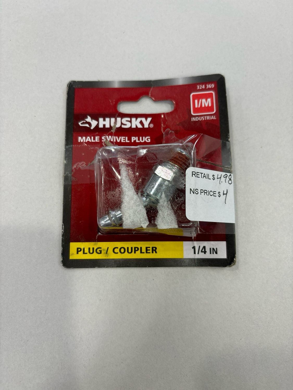 Husky 1/4 in. I/M Male Swivel Plug HDA20800AV