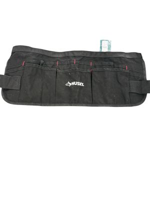 Husky 24 in. 13-Pocket Black Canvas Tool Work Apron HD00121-TH .