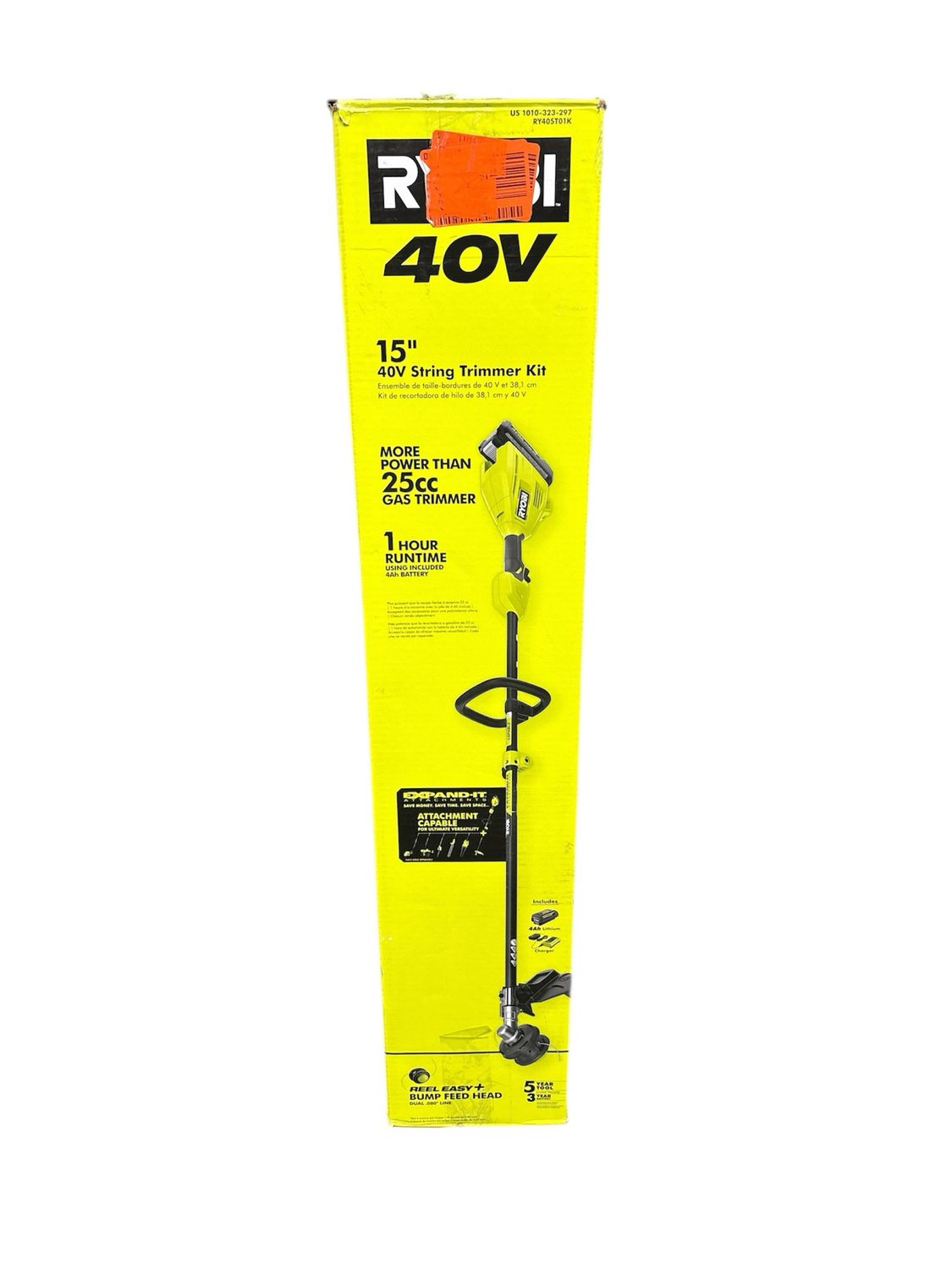 RYOBI 40V 15 in. Expand-It Cordless Battery Attachment Capable String Trimmer (Tool Only) RY40ST01B .