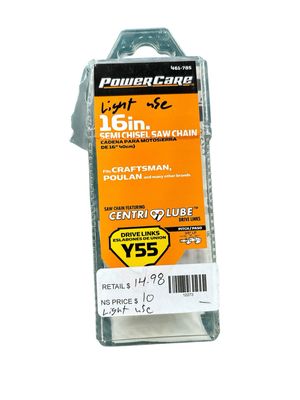 Powercare Y55 16 in. Semi Chisel Chainsaw Chain CL15055PC2