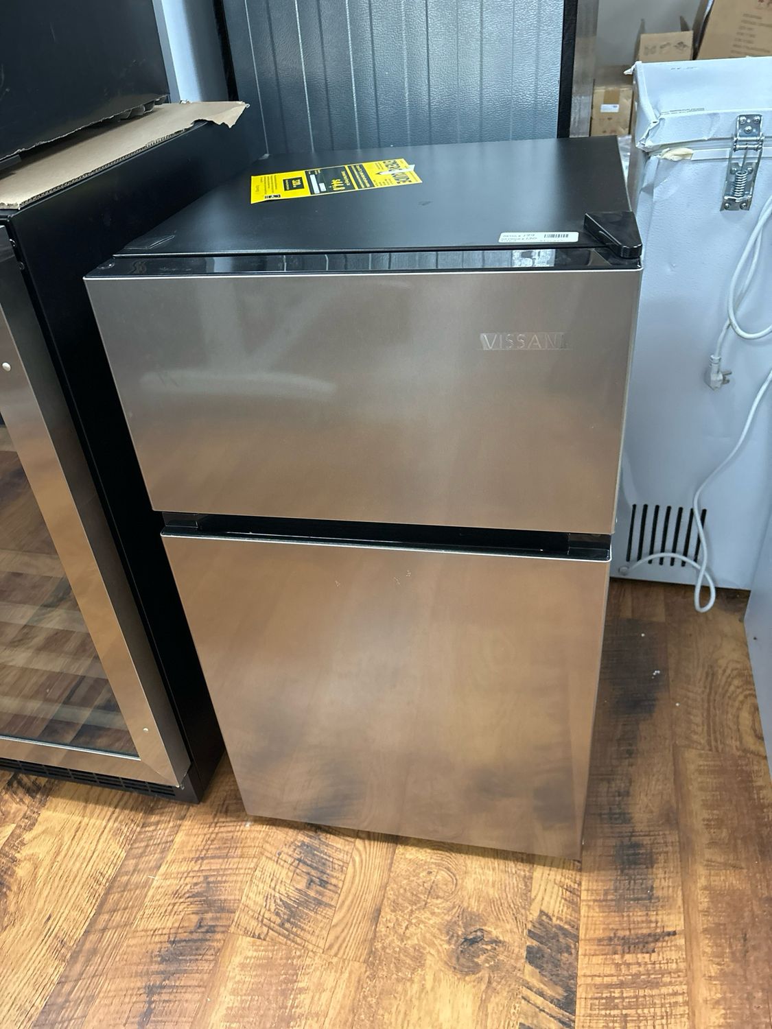 Vissani 3.1 cu. ft. 2-Door Mini Refrigerator in Stainless Steel with Freezer, ENERGY STAR HVDR31GSE