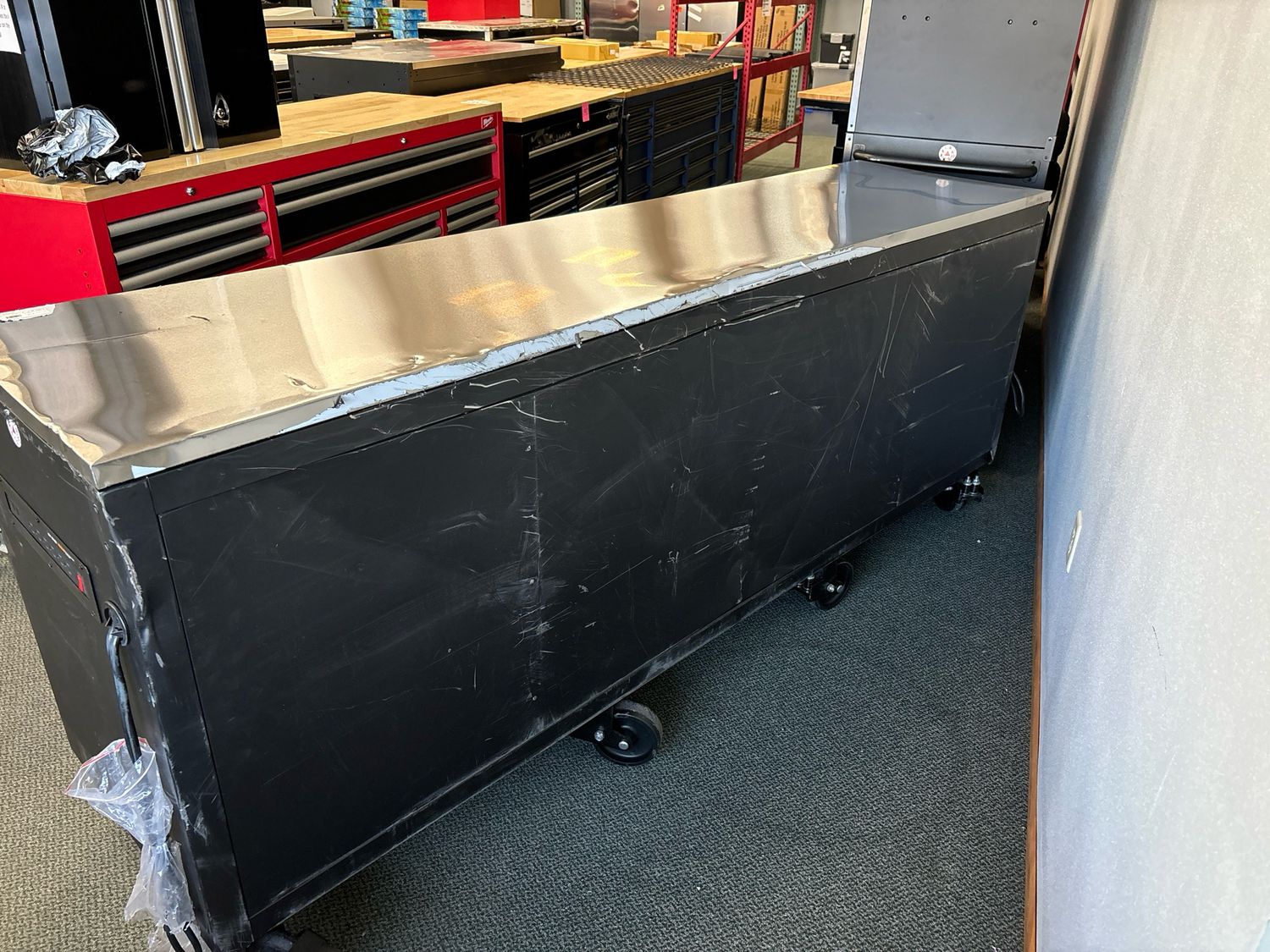 Husky 96 in. W x 24 in. D 16-Drawer Heavy-Duty Toolbox Mobile