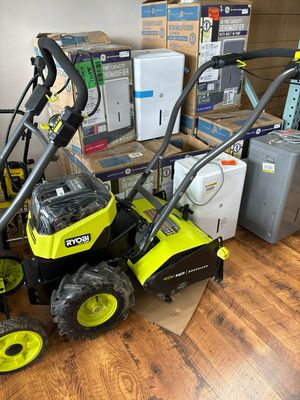 RYOBI 40V HP Brushless 18 in. Battery Powered Rear Tine Tiller (Tool Only) RY40702B