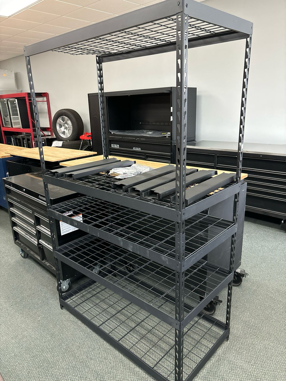 Husky 5-Shelf Steel Heavy-Duty Garage Storage Shelving Unit in Black (48 in. W x 24 in. D x 78 in. H) N3R482478W5B