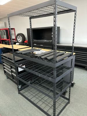 Husky 5-Shelf Steel Heavy-Duty Garage Storage Shelving Unit in Black (48 in. W x 24 in. D x 78 in. H) N3R482478W5B