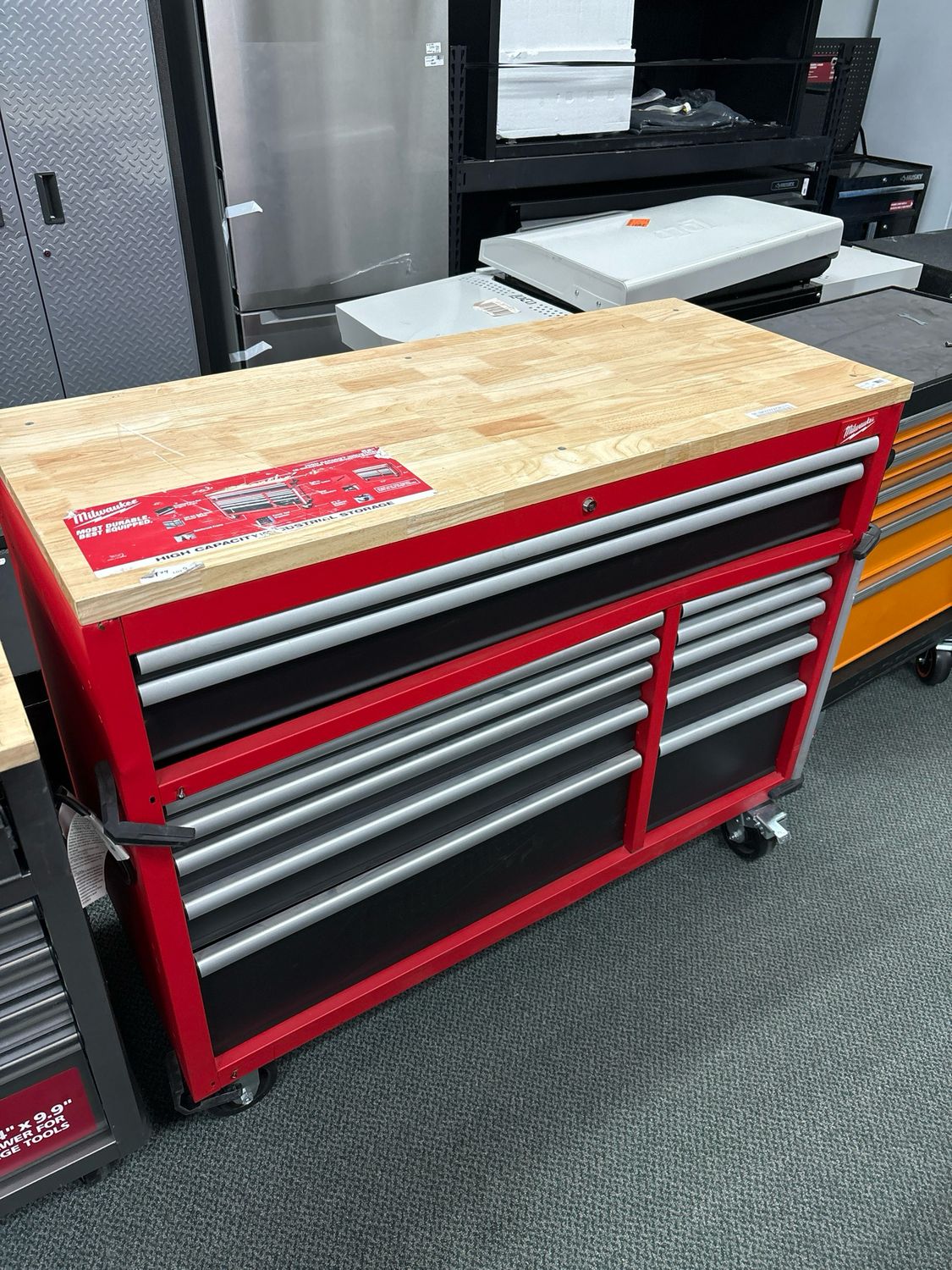 Milwaukee Tool Storage 52 in. W x 22 in. D Heavy Duty Red Mobile Workbench Cabinet 48-22-8559
