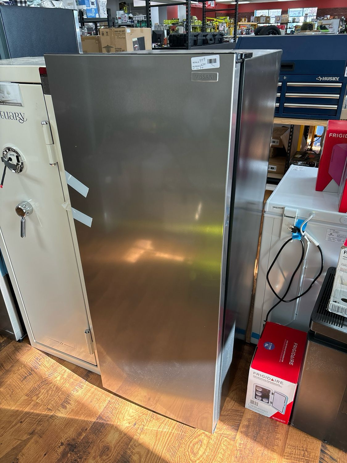 Vissani 7.1 cu. ft. Manual Defrost Convertible Upright Freezer in Stainless Steel Look MDUFC7SS