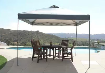 Everbilt 10 ft. x 10 ft. Grey Instant Canopy Pop Up Tent NS CLIA 100-G