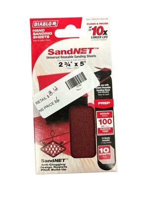 DIABLO 2-3/4 in. x 5 in. 100-Grit SandNET Reusable Sanding Sheets DND234100S10N