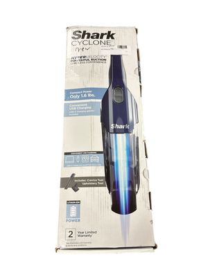 Shark Cyclone PET Bagless Cordless Washable Filter Handheld Vacuum with Pet Hair Tool HyperVelocity Suction in Blue CH701