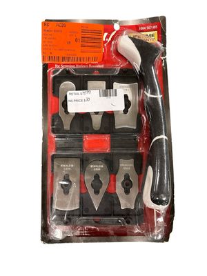 Husky Contour Scraper with 6 Stainless Steel Blades &amp; Foldable Storage Case