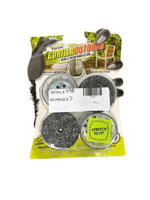 Gorilla Floor Protection Gorilla Outdoor Clear Sleeve Berber Pads 1.5 in. H5006