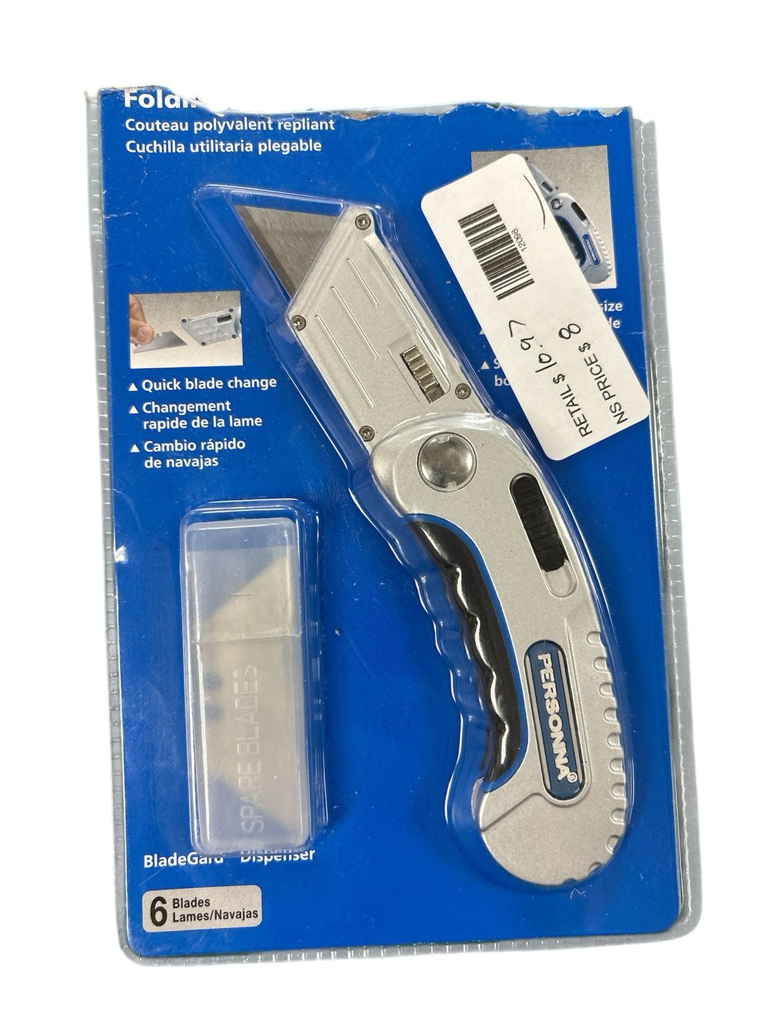 Personna Personna Folding Utility Knife with 6 Blades 63-0221-0000