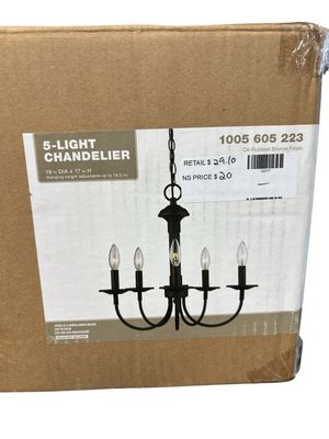 Hampton Bay 5-Light Oil Rubbed Bronze Candle Farmhouse Chandelier Light Fixture BOR 5109