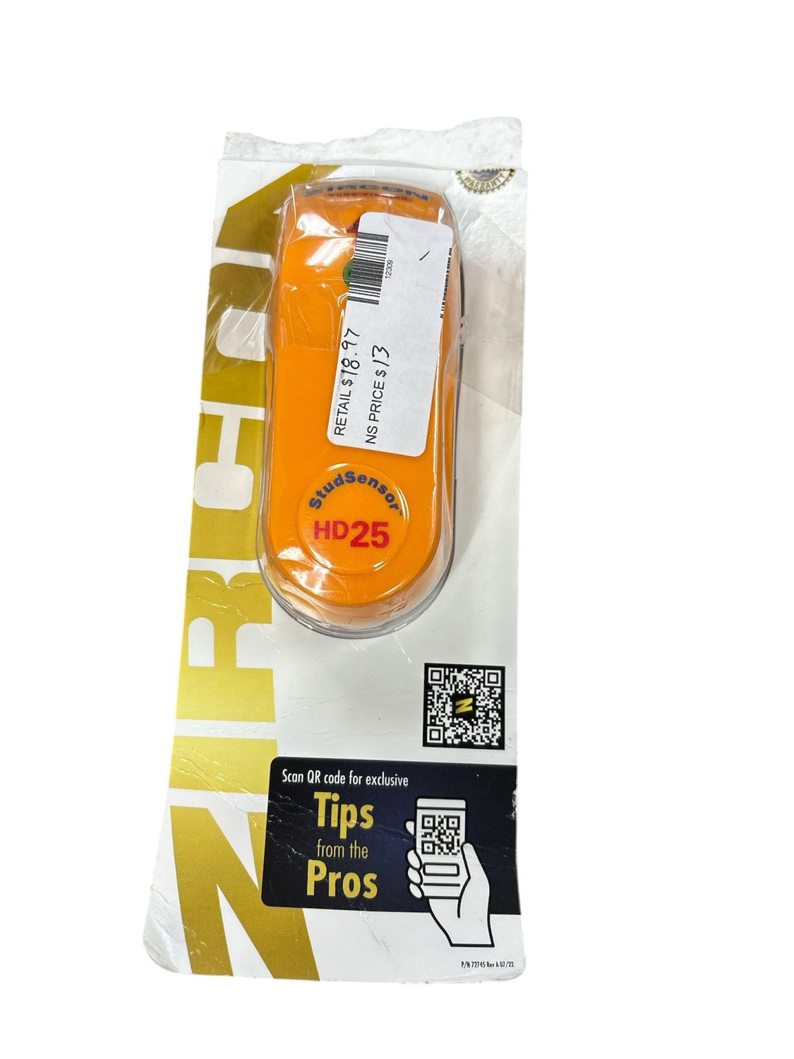 Zircon StudSensor HD25 Stud Finder 65943