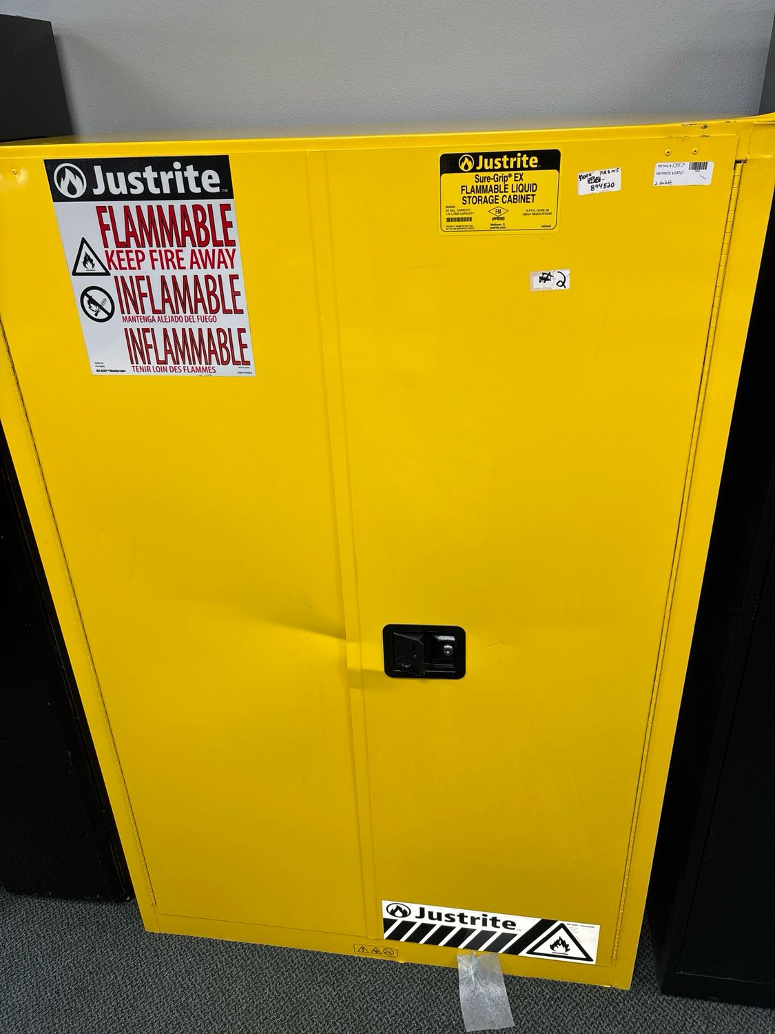 Justrite 45 Gal Flammable Safety Cabinet - 894520 Self Close