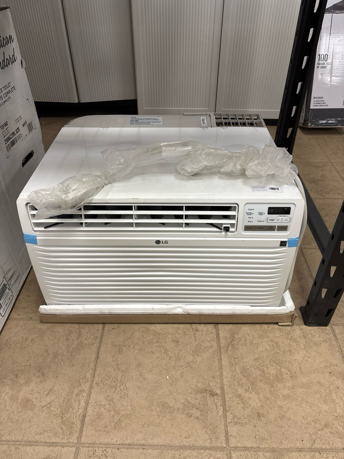 LG 9,800 BTU 230V Through-the-Wall Air Conditioner Cools 440 Sq. Ft. with Remote, Dehumidifier and in White LT1036CER