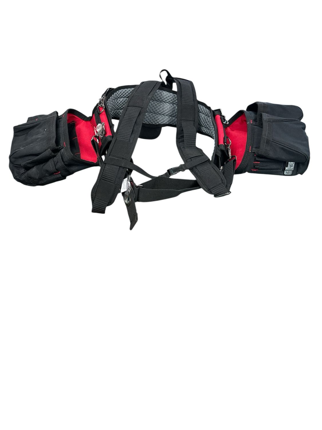 Husky Contractors 2-Bag Work Tool Belt with Suspenders HD00166