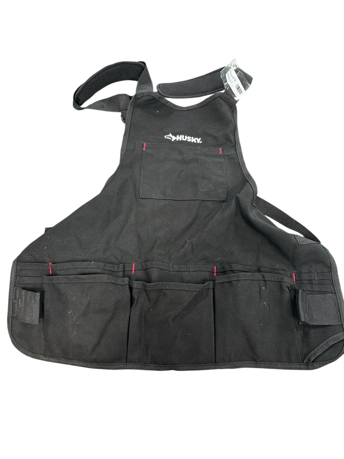 Husky 23 in. 16-Pocket Black Canvas Bib Tool Work Apron HD00122-TH  .