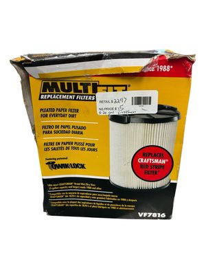 MULTI FIT General Purpose Replacement Wet Dry Vac Filter for Most 5 to 20 Gallon CRAFTSMAN Shop Vacuums (1-Pack) VF7816