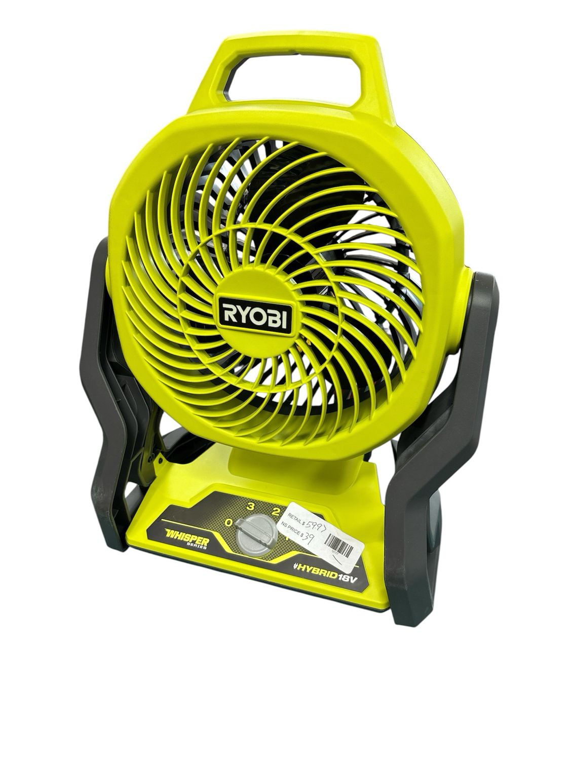RYOBI ONE+ 18V Cordless Hybrid WHISPER SERIES 7-1/2 in. Fan (Tool Only) PCL811    .