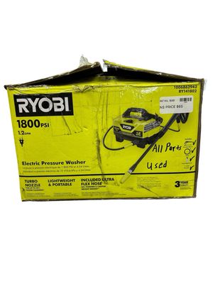 RYOBI 1800 PSI 1.2 GPM Cold Water Corded Electric Pressure Washer RY141802 .