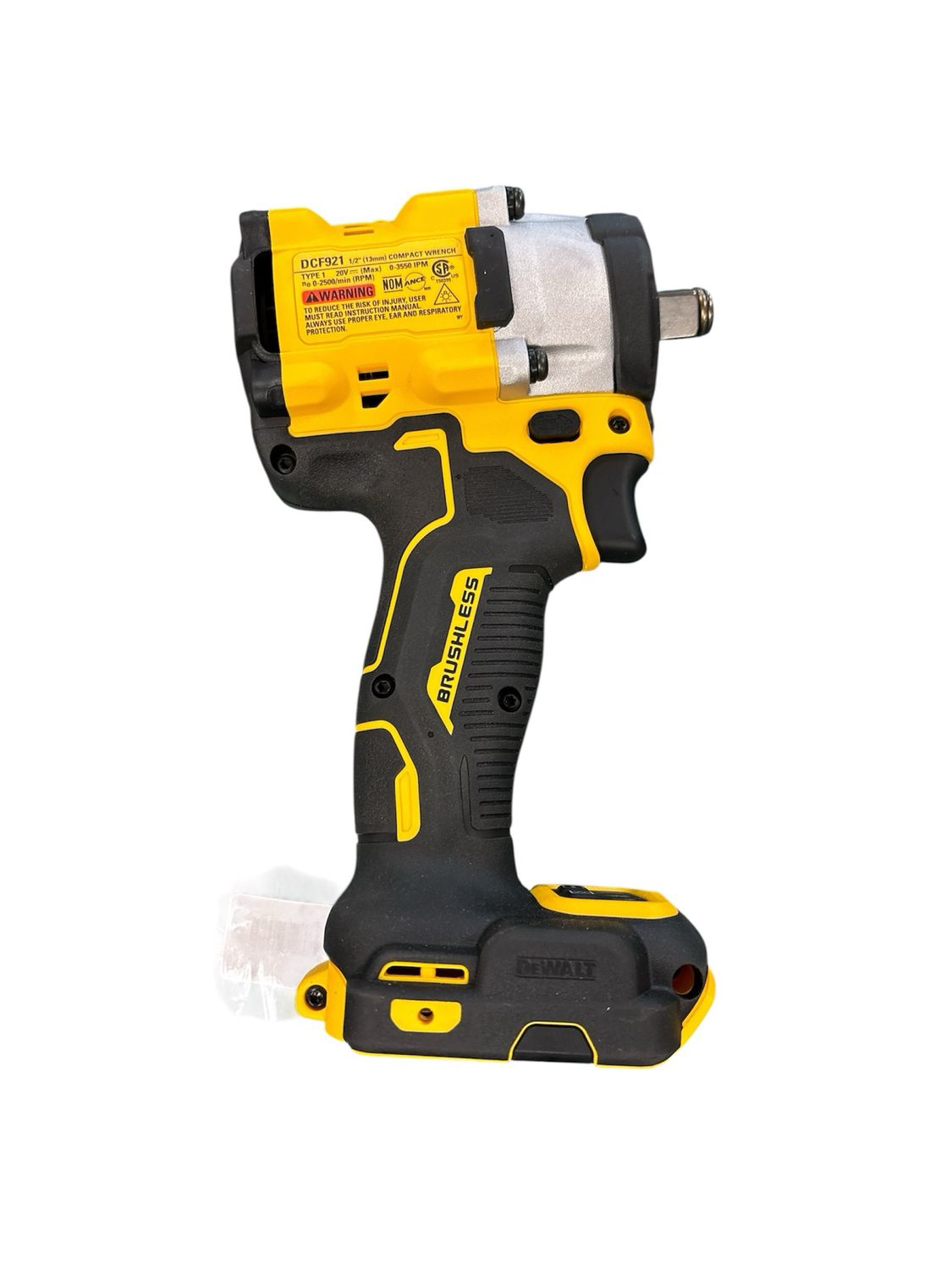 DEWALT ATOMIC 20V MAX Cordless Brushless 1/2 in. Variable Speed Impact Wrench (Tool Only) DCF921