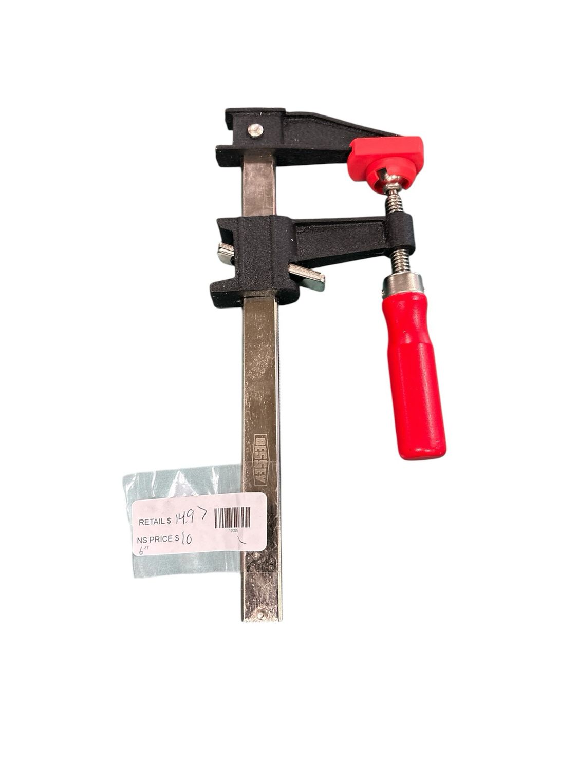 BESSEY Clutch Style 6 in. Capacity Bar Clamp with Wood Handle and 2-1/2 in. Throat Depth GSCC2.506 .