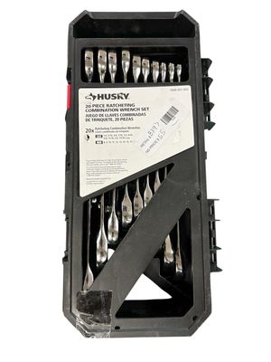 Husky 72-Tooth Ratcheting SAE/MM Combination Wrench Set (20-Piece) HRW20PCFOLD .