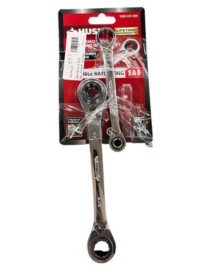 Husky SAE Quad Drive Ratcheting Wrench Set (2-Piece) HQRRW2PCSAE .