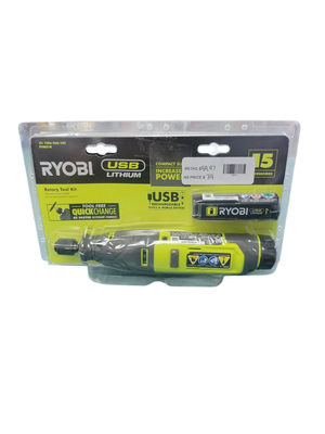 RYOBI USB Lithium Rotary Tool Kit with 2.0 Ah USB Lithium Battery and Charging Cable FVM51K   .