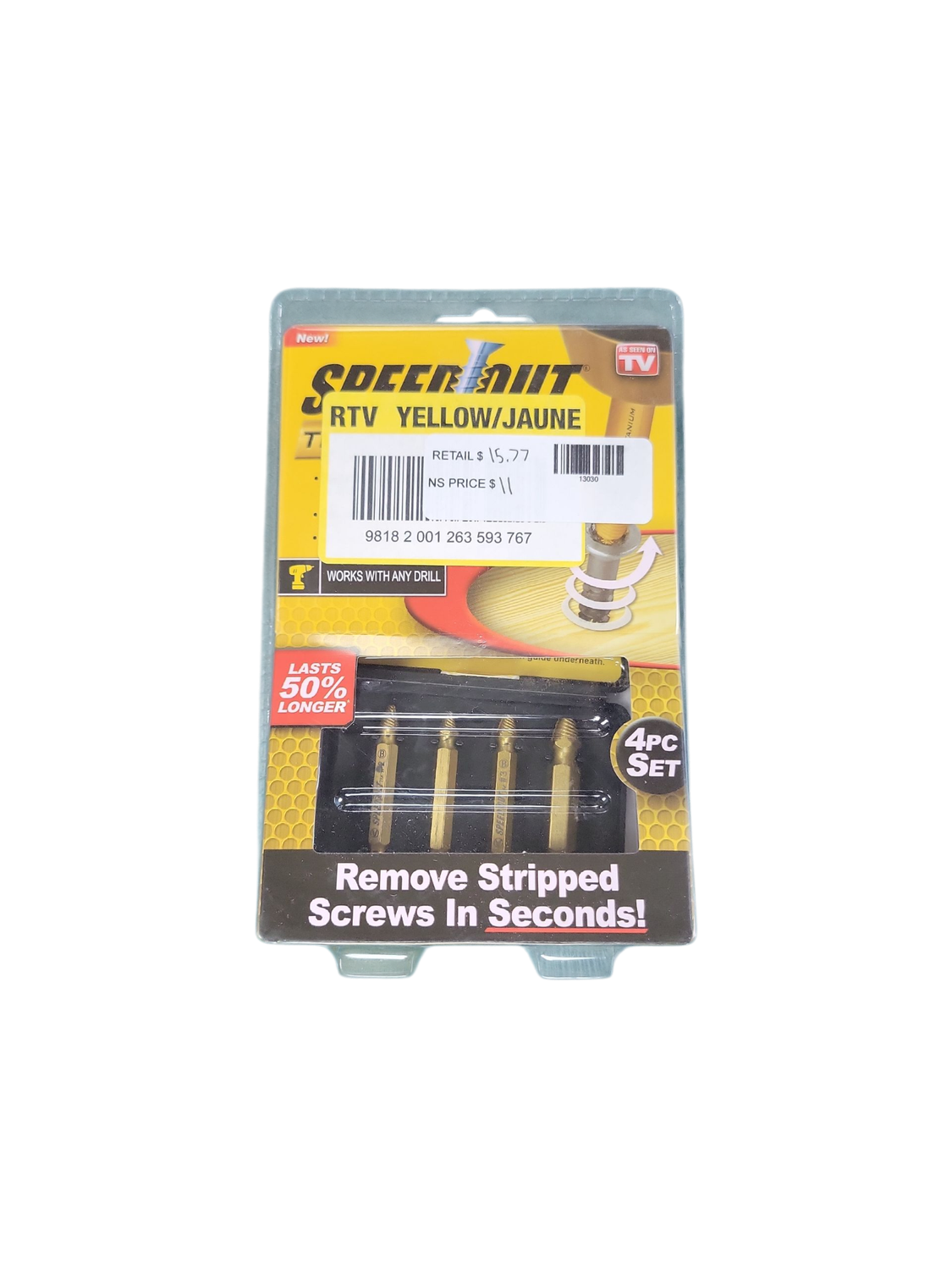 Speed Out Titanium Screw Extractor (4-Piece) 1000367  .