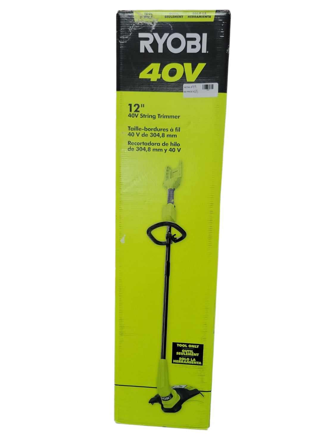 RYOBI 40V 12 in. Cordless Battery String Trimmer (Tool Only) RY402013BTL