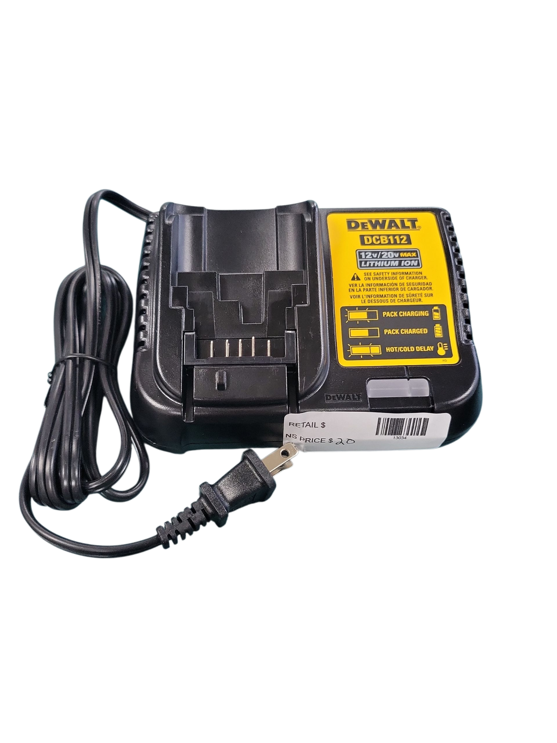 Dewalt 12V to 20V MAX Charger DCB112B