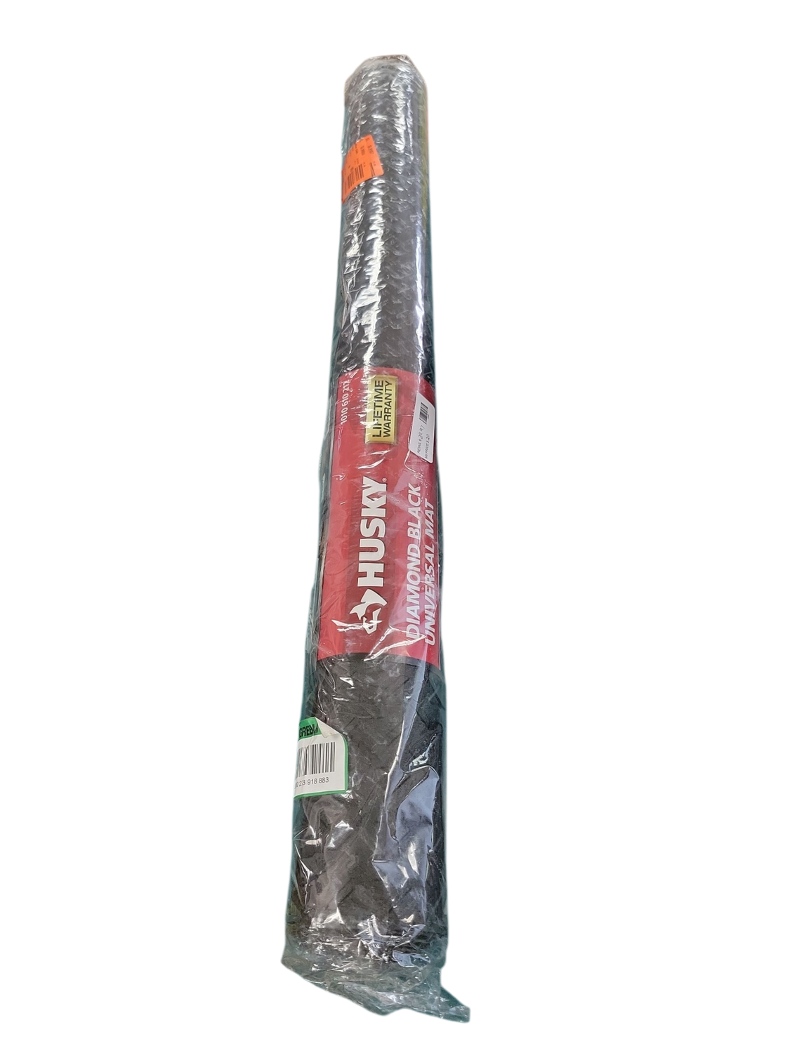 Husky HUSKY Garage Flooring Roll Black with Diamond Plate texture PVC 36 in. x 64 in. x 0.11 in. 1-PK (16 sq. ft.) 42448HDRU .