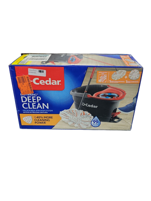 O-Cedar EasyWring Deep Clean Microfiber Spin Mop w/ Bucket System, 1 Machine Washable Mop Head Refill (The Home Depot Exclusive) 174713