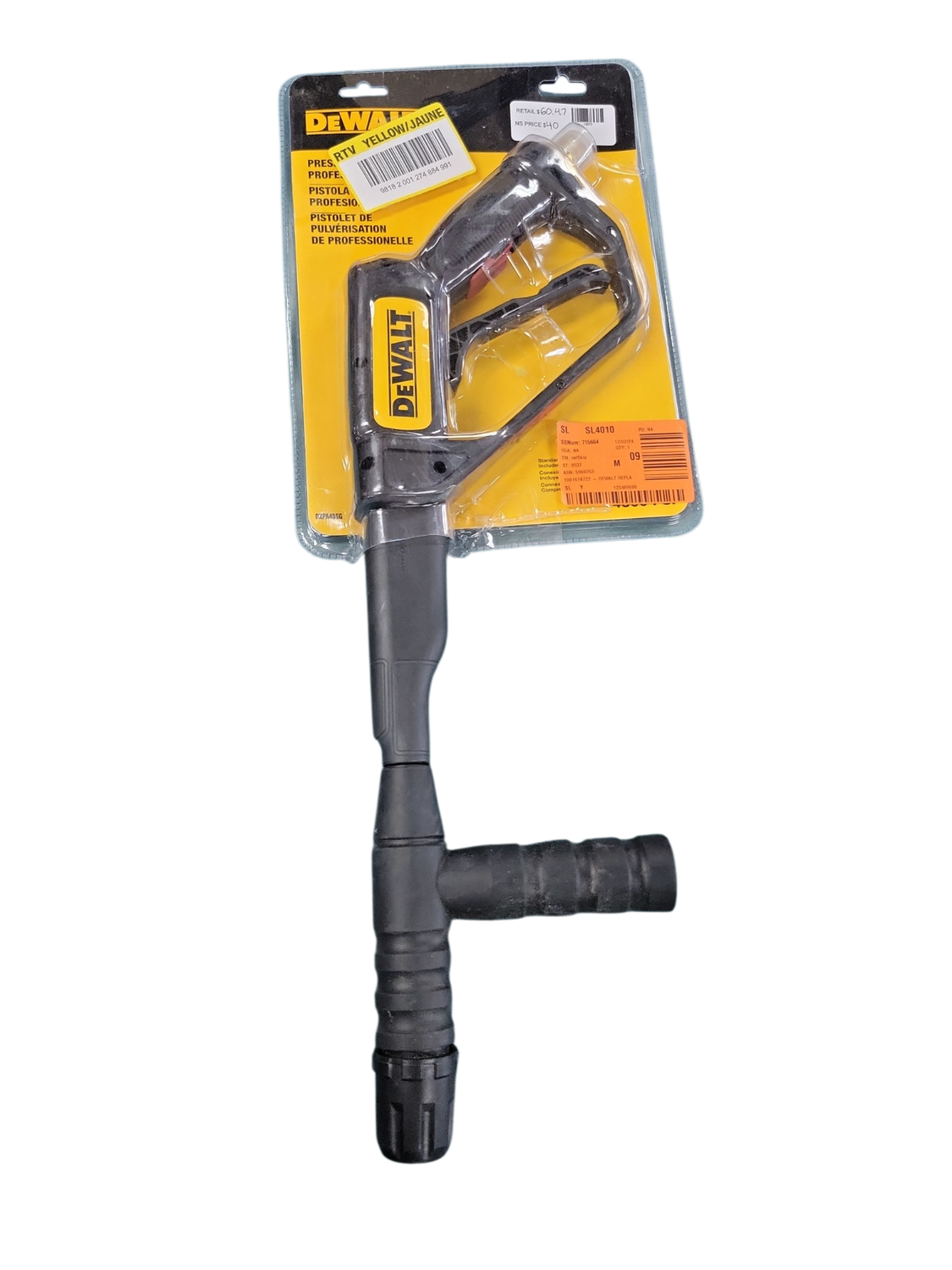 DEWALT Spray Gun with Side Assist Handle, M22 Connections for Cold Water 4500 PSI Pressure Washer DXPA45SG