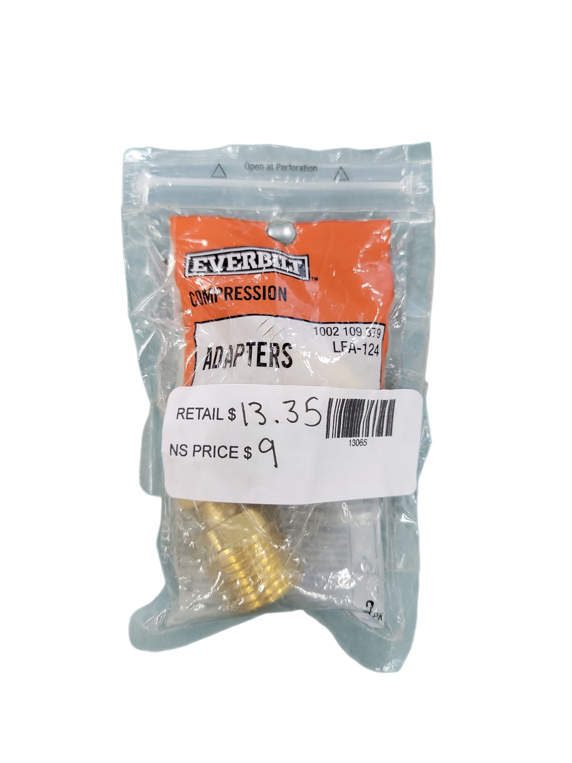 Everbilt 3/8 in. Comp x 1/2 in. MIP Brass Adapter 2 -Pack 800769