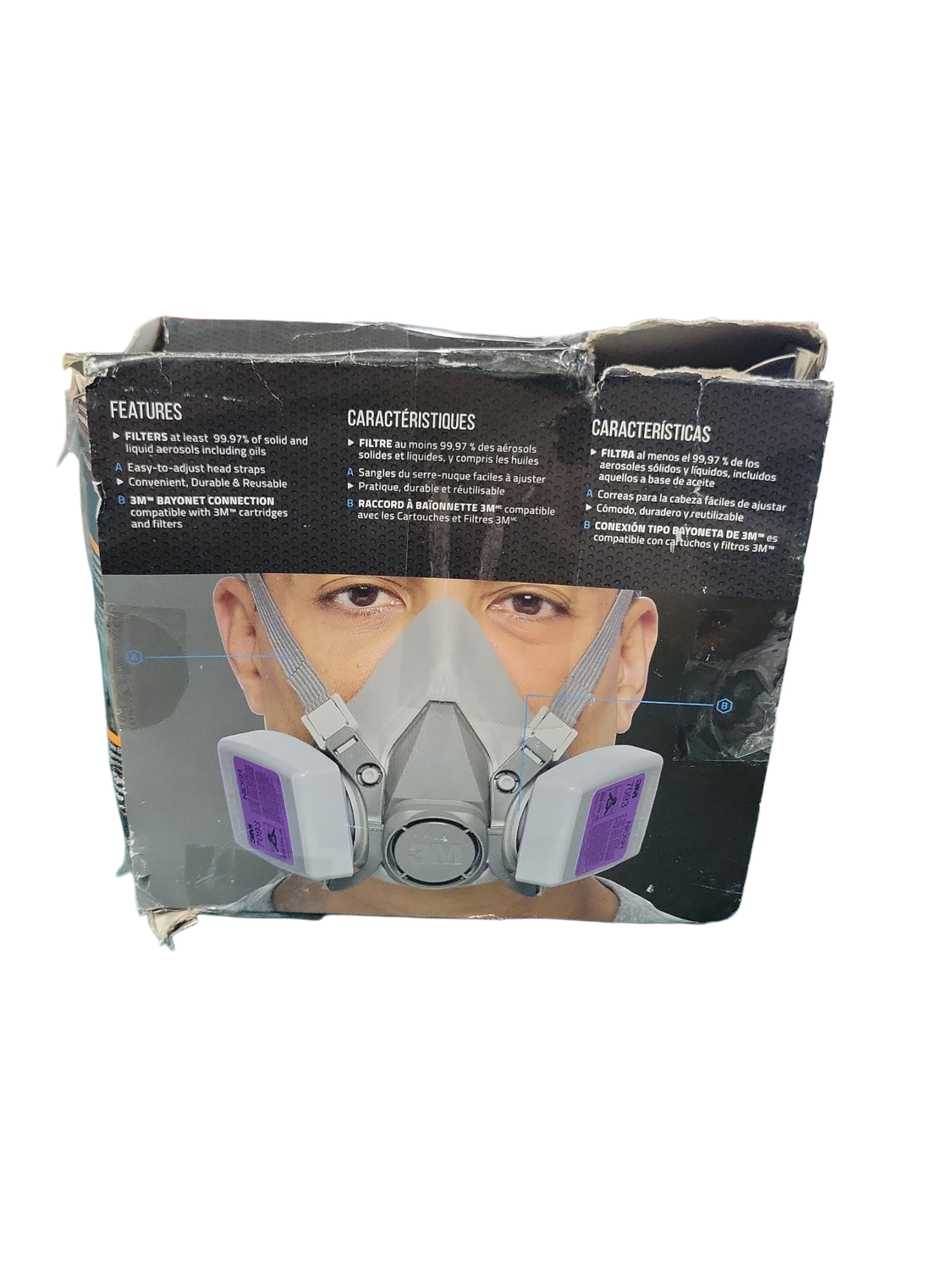 3M P100 Mold and Lead Paint Removal Reusable Respirator, Size Medium 62093HA1-C