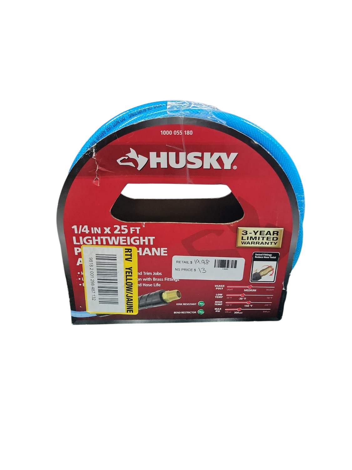 Husky 1/4 in. x 25 ft. Poly Air Hose AB-12A .