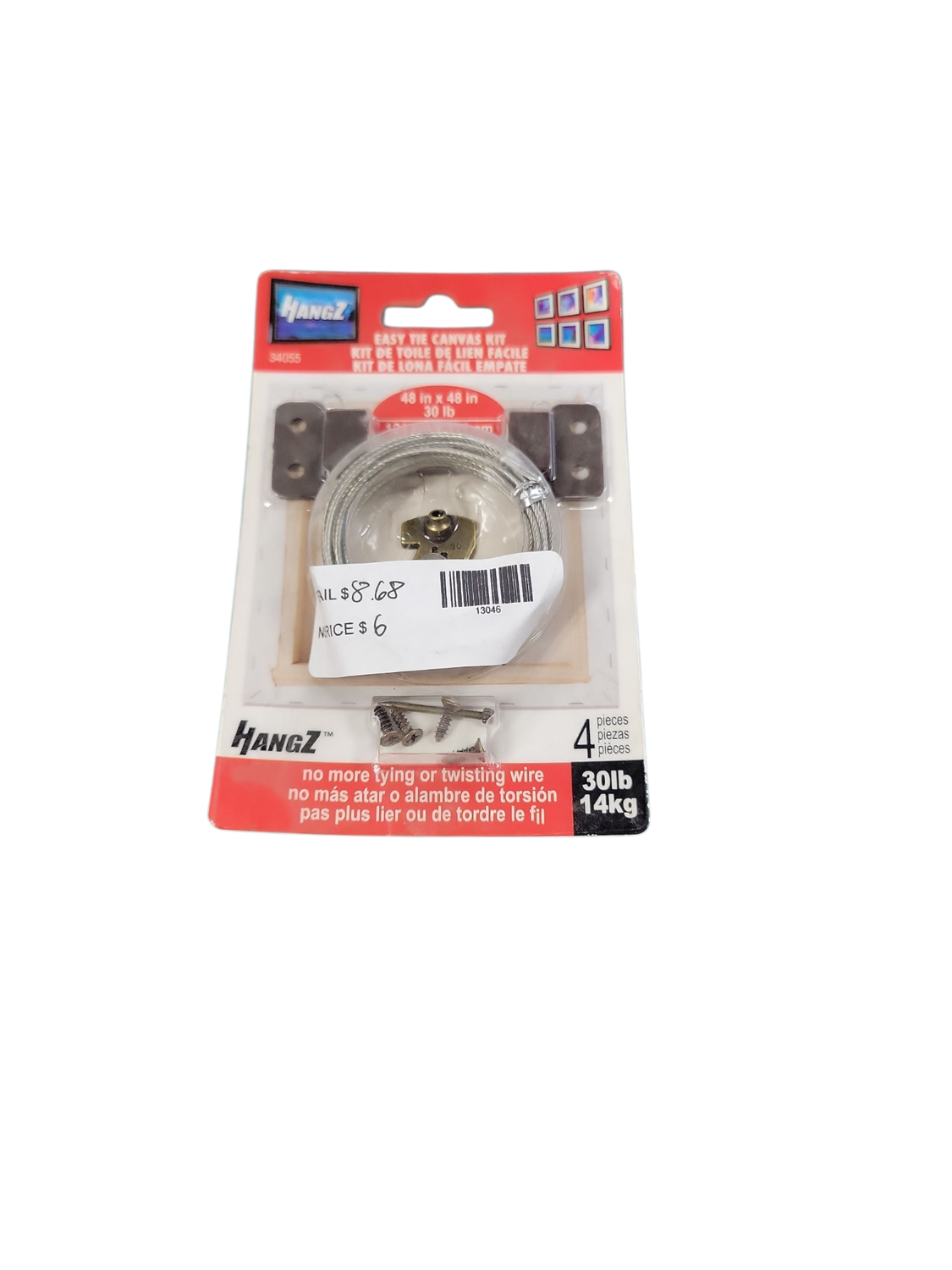 HangZ Canvas Easy Tie 1 Hole D-Ring Kit 30 lbs. 34055