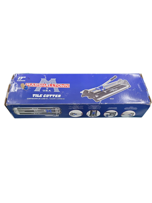 MARSHALLTOWN 17 in. Tile Cutter with 5/8 in. Tungsten Carbide Scoring Wheel Blade adjustable guide for Ceramic and Porcelain Tiles TC17