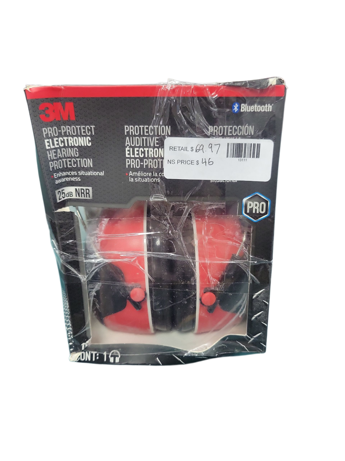 3M Pro-Protect Wireless Electronic Hearing Protector with Bluetooth Technology, NRR 25 db 90545H1-DC-PS