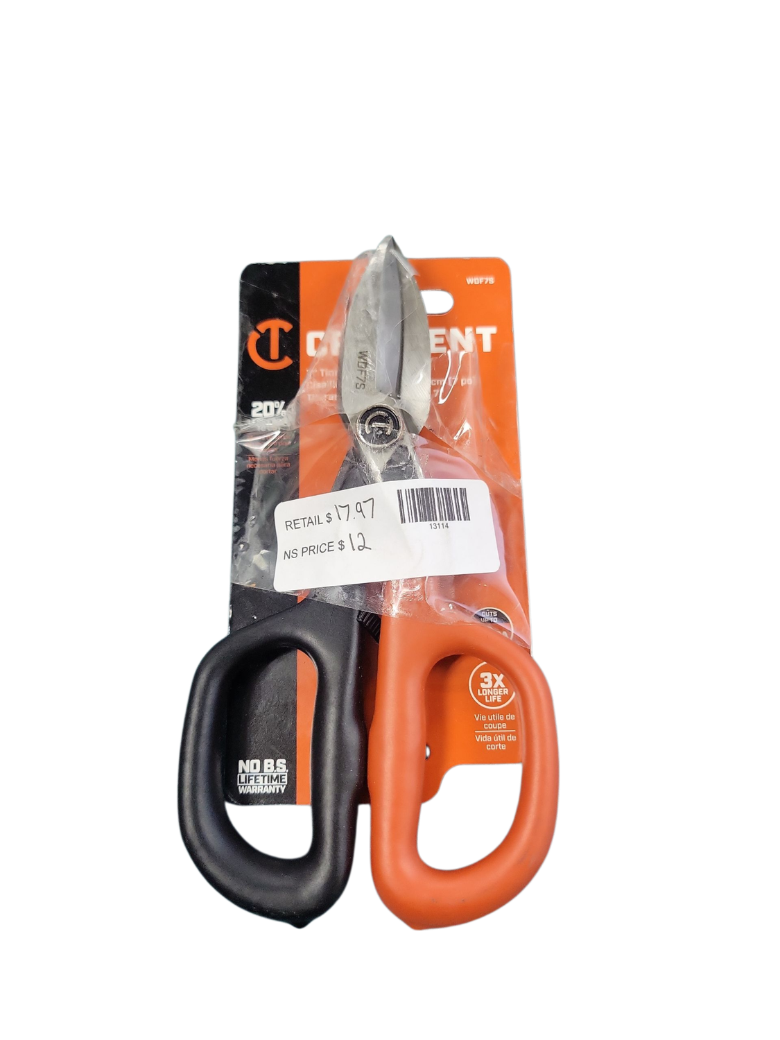 Crescent Wiss 7 in. Straight-Cut Drop Forged Tinner Snips WDF7S .