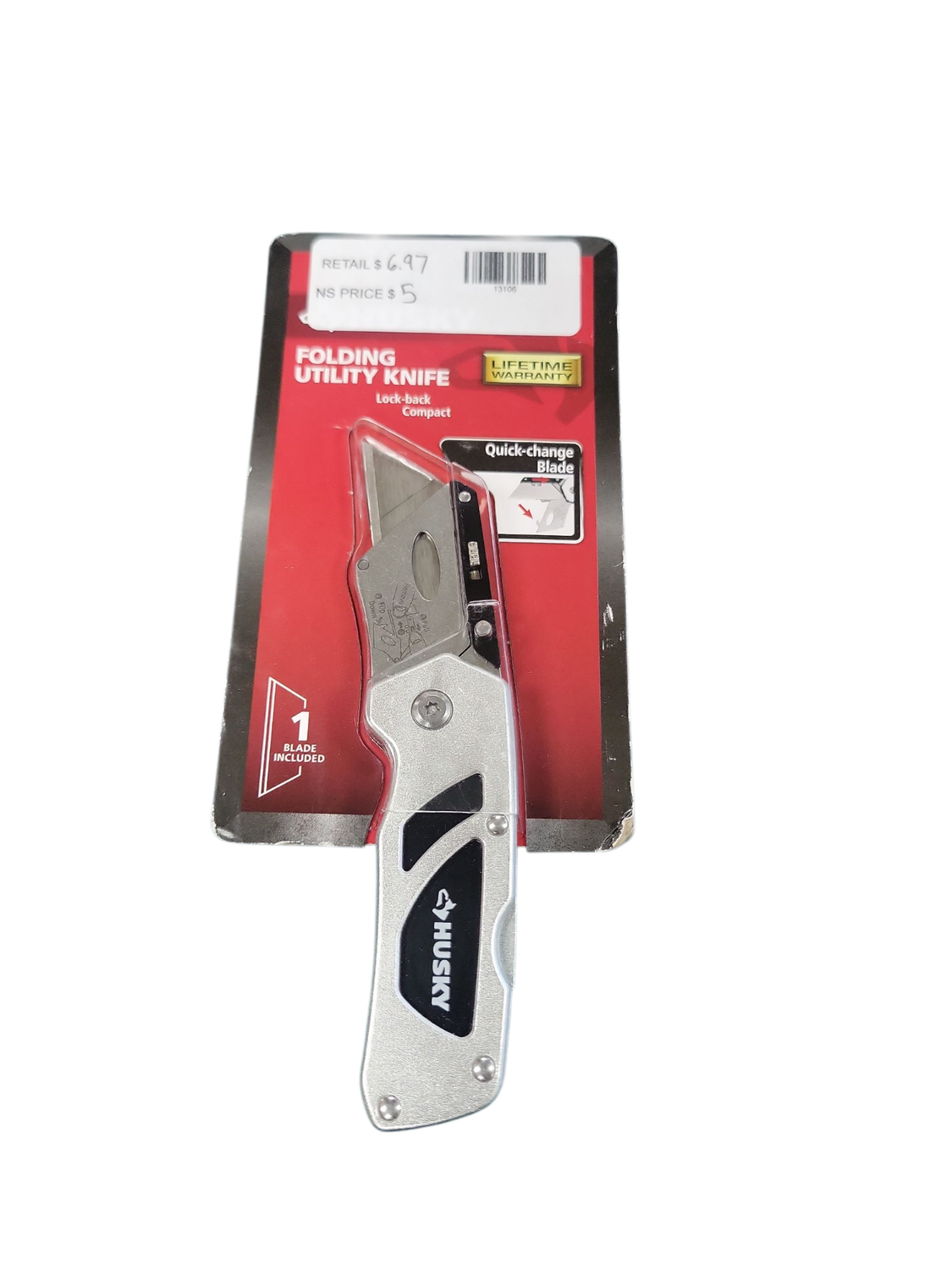 Husky Compact Folding Lock-Back Utility Knife 00002